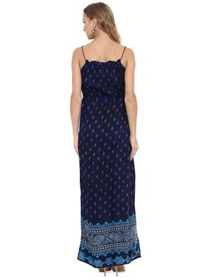 tie knot detail printed maxi dress - 16311650 - Standard Image - 3