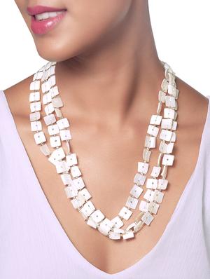 beige statement necklace - 16311676 - Standard Image - 3