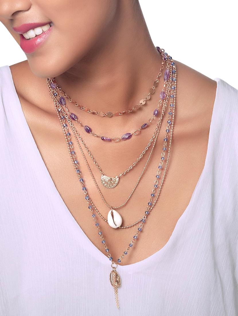 multi colored metal statement necklace - 16311677 - Zoom Image - 3