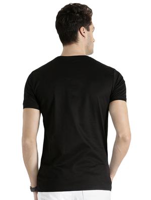 black front print t-shirt - 16311871 - Standard Image - 3