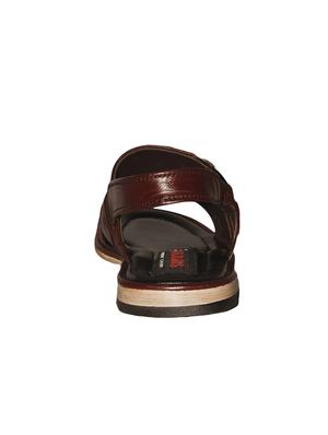 maroon leatherette back strap sandals - 16312571 - Standard Image - 3