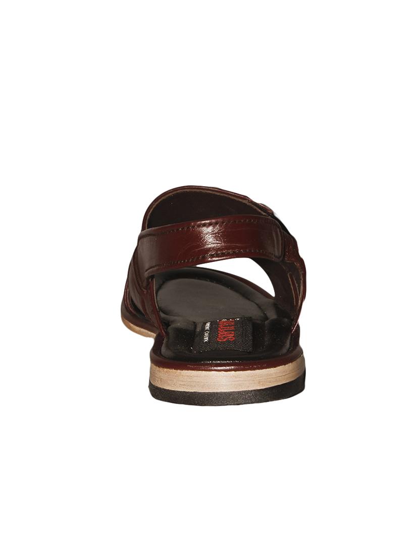 maroon leatherette back strap sandals - 16312571 - Zoom Image - 3