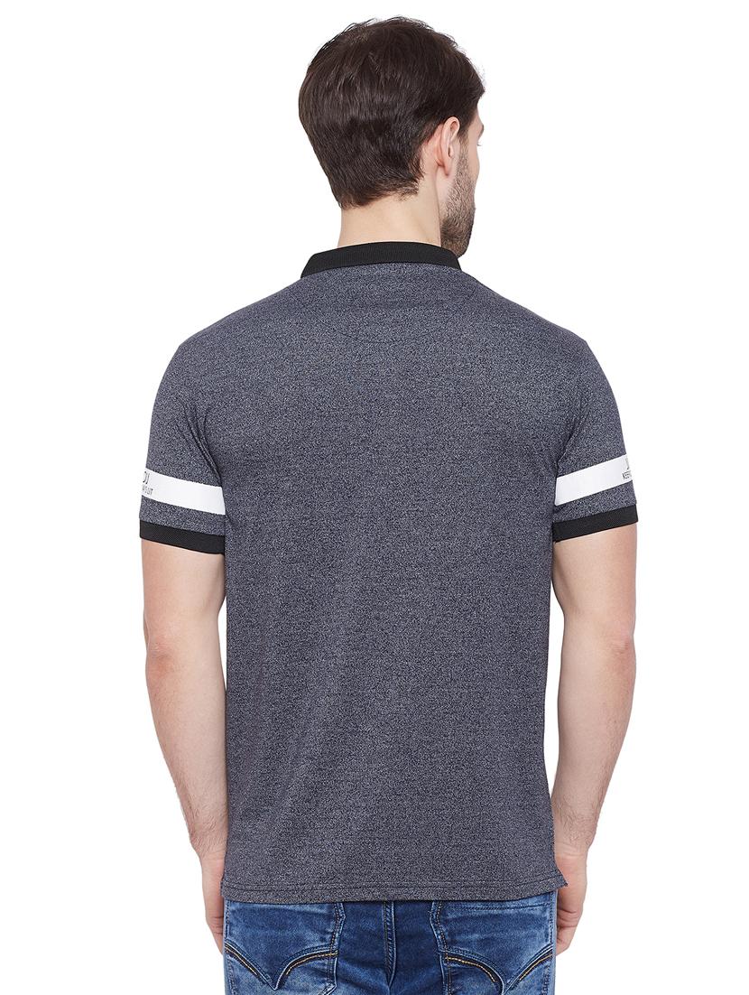 blue solid t-shirt - 16312747 - Zoom Image - 3