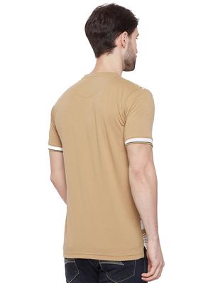 beige front print t-shirt - 16312795 - Standard Image - 3