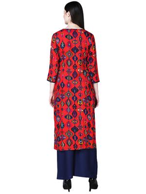 printed layered kurta - 16312824 - Standard Image - 3