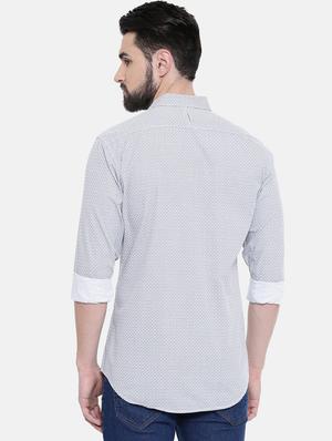 grey printed casual shirt - 16314176 - Standard Image - 3
