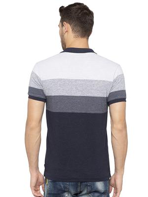 blue striped polo t-shirt - 16314348 - Standard Image - 3