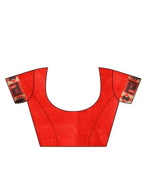 kalamkari printed saree with blouse - 16314644 - Standard Image - 3