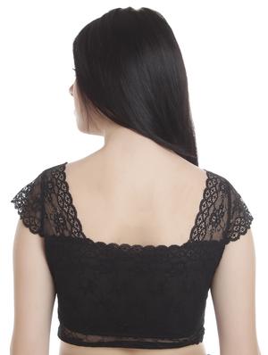 Net solid blouse - 16315470 - Standard Image - 3