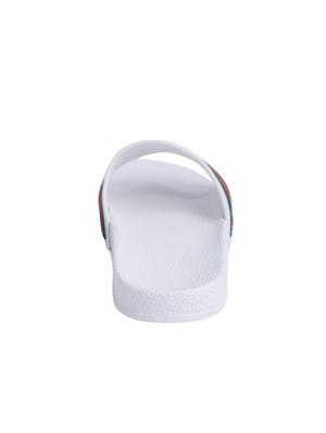 white leatherette slip on flip flops - 16315729 - Standard Image - 3