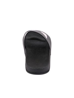 black leatherette slip on flip flops - 16315742 - Standard Image - 3