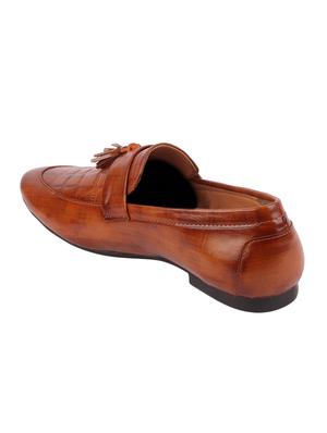 tan leatherette slip ons - 16316351 - Standard Image - 3