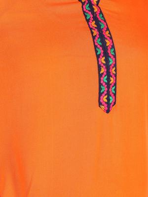 solid straight kurta - 16317143 - Standard Image - 6
