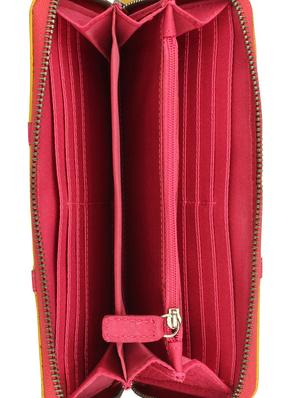 yellow leather regular clutch - 16317276 - Standard Image - 3