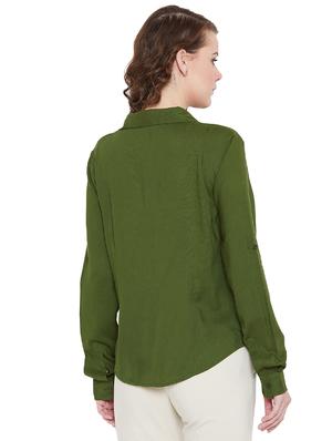 rolled up sleeved solid shirt - 16319136 - Standard Image - 3
