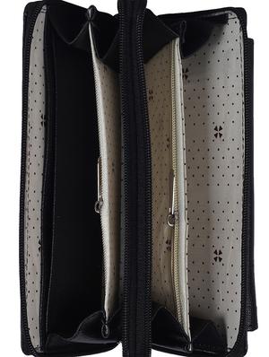 black leatherette (pu) regular clutch - 16319482 - Standard Image - 3