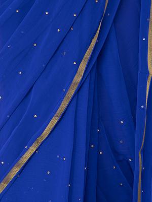 embellished bordered saree with blouse - 16319510 - Standard Image - 3