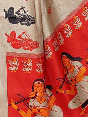 set of 2 multicolor printed saree combo with blouse - 16319633 - Standard Image - 6