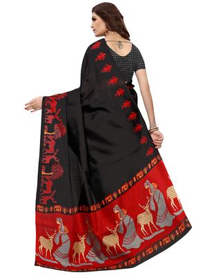 set of 2 multicolor printed saree combo with blouse - 16319637 - Standard Image - 3