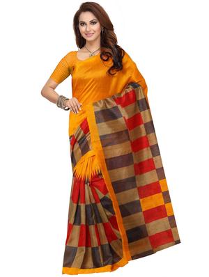 set of 2 multicolor printed saree combo with blouse - 16319640 - Standard Image - 3