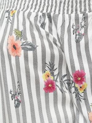 off shoulder striped blouson top - 16320263 - Standard Image - 6