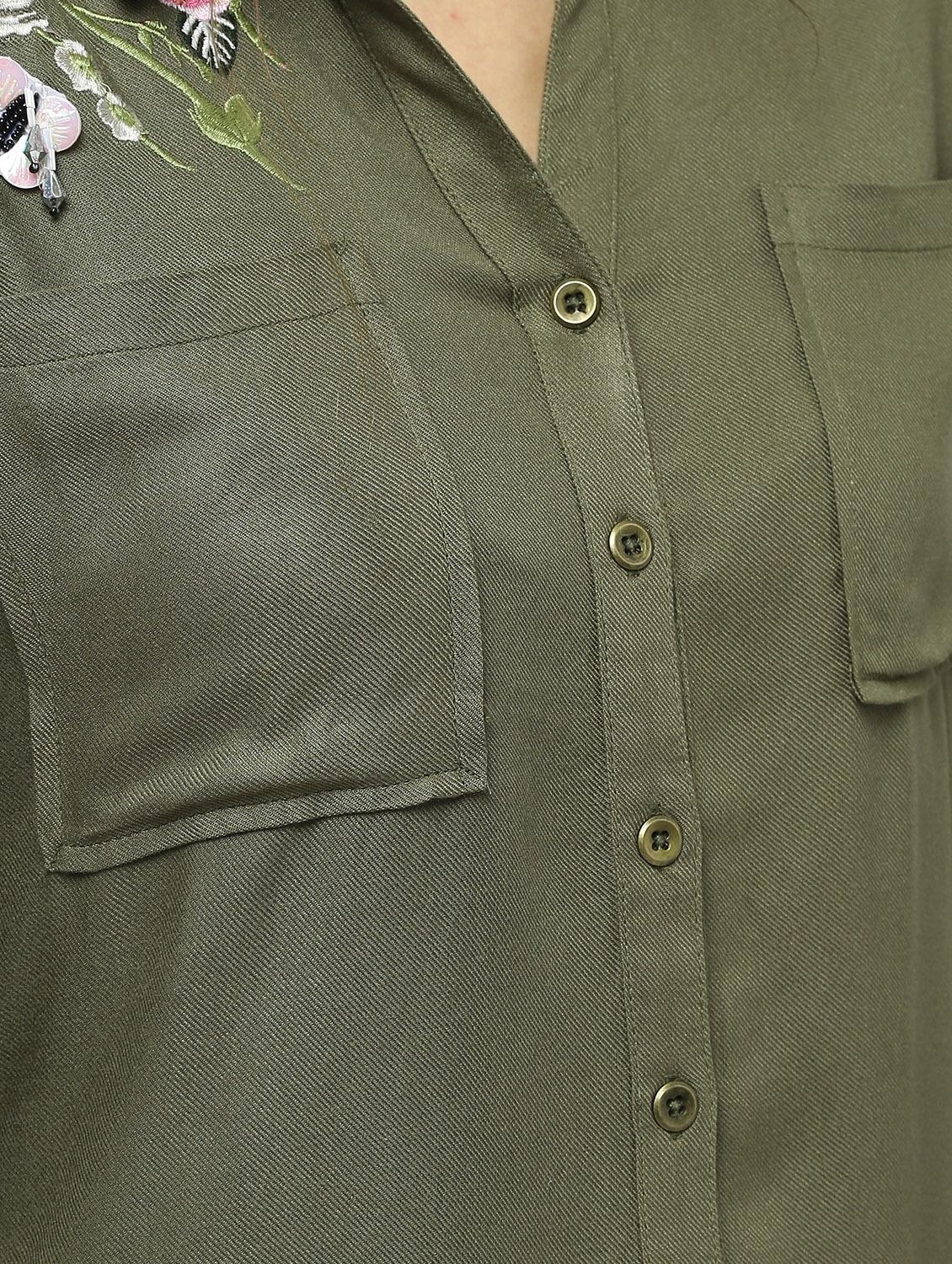 pocket patch embroidered shirt - 16320274 - Zoom Image - 6