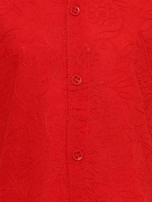 red cotton suit set - 16321102 - Standard Image - 3