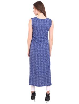 geometrical printed straight kurta - 16321669 - Standard Image - 3