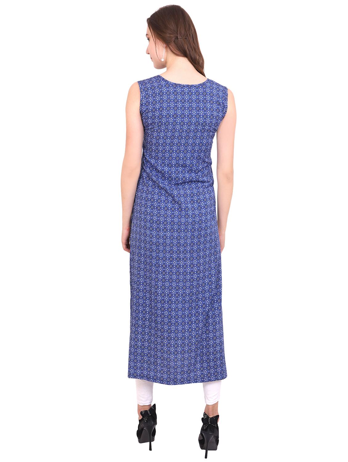 geometrical printed straight kurta - 16321669 - Zoom Image - 3