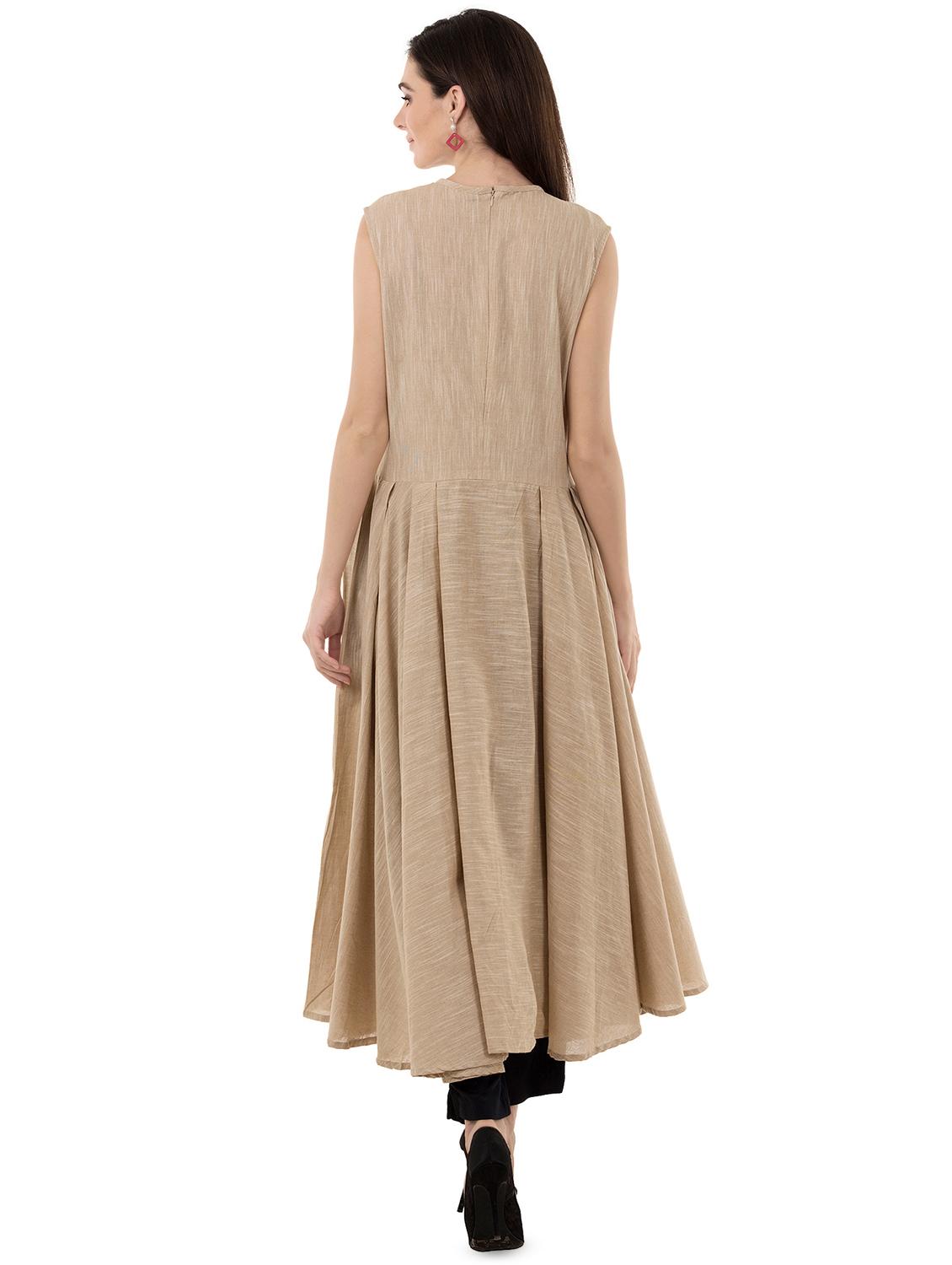 embroidered flared kurta - 16321708 - Zoom Image - 3