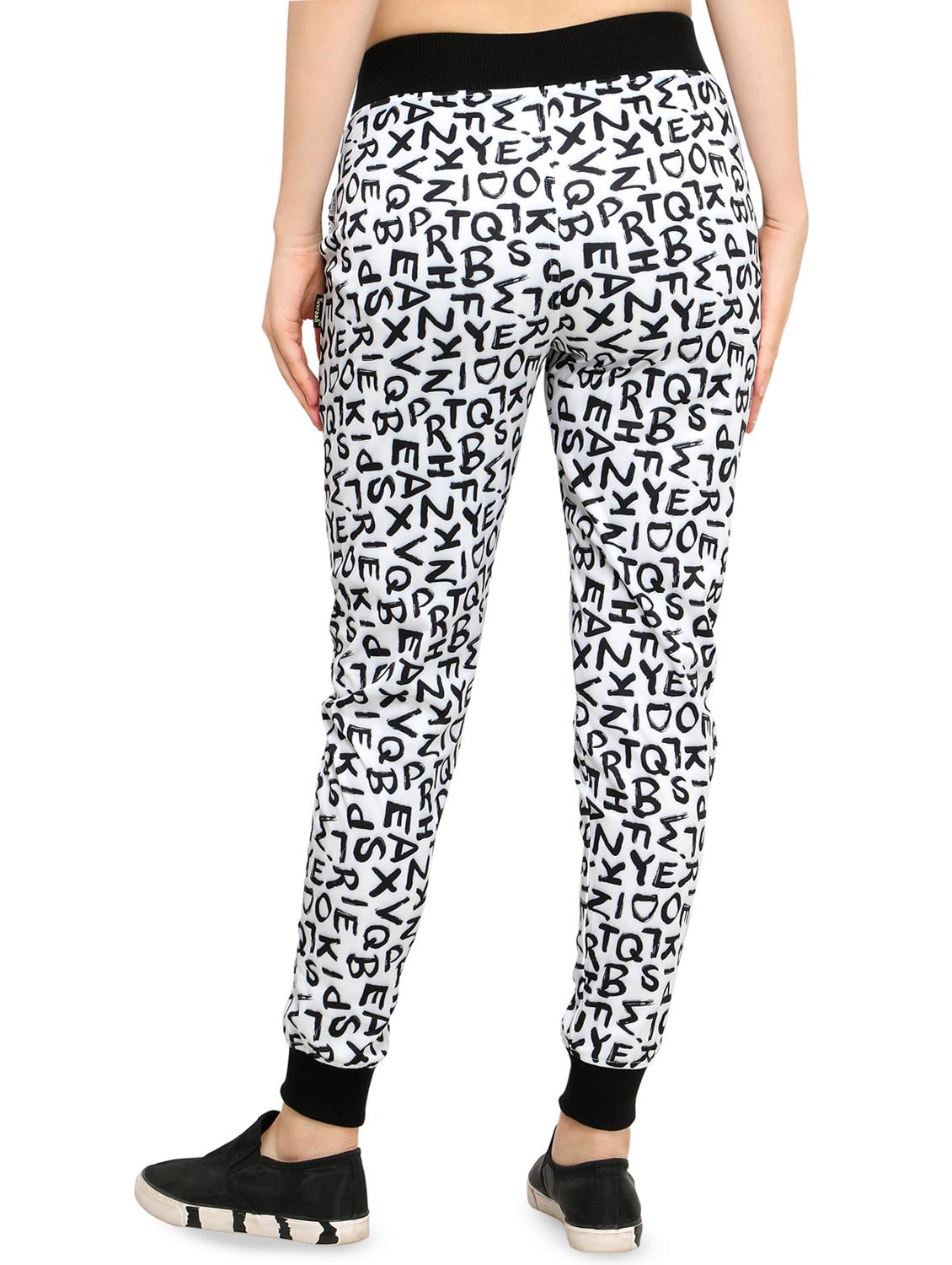 letter print high rise joggers - 16321814 - Zoom Image - 3