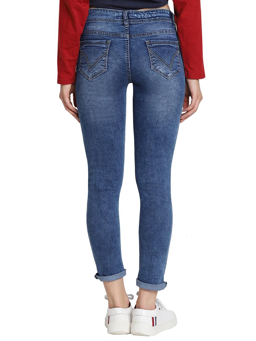 turn up hem skinny fit jeans - 16322036 - Zoom Image - 3