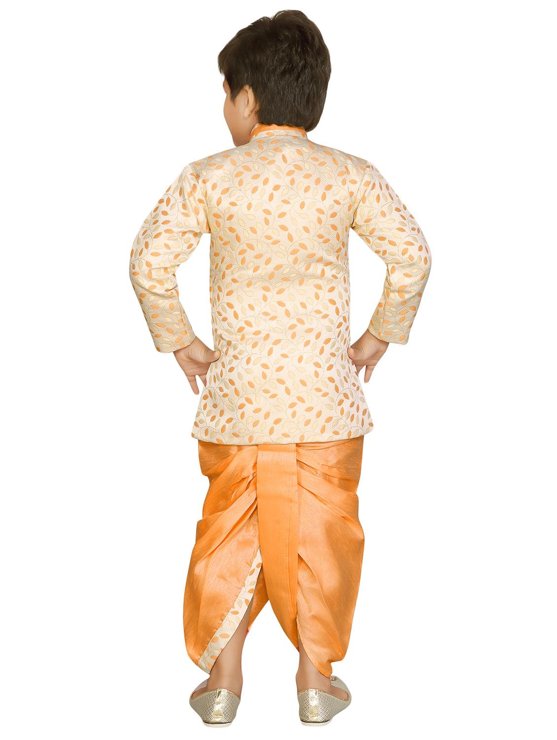 orange cotton kurta set - 16322199 - Zoom Image - 3