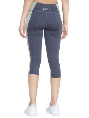 contrast detail high rise sports capri - 16322345 - Standard Image - 3