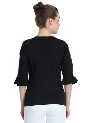ruffle detail floral embroidered top - 16322716 - Standard Image - 3