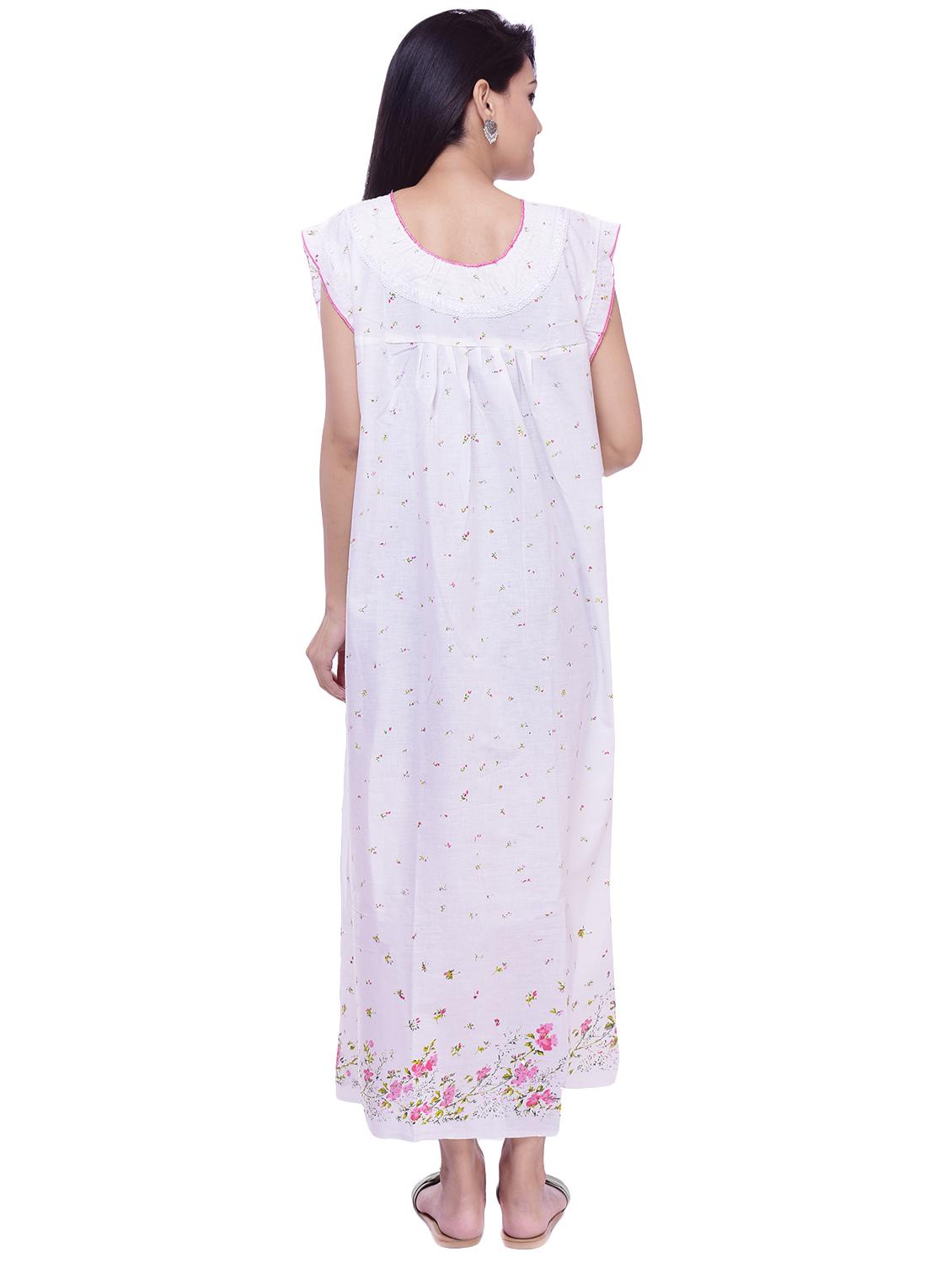 lace trim floral night gown - 16322910 - Zoom Image - 3