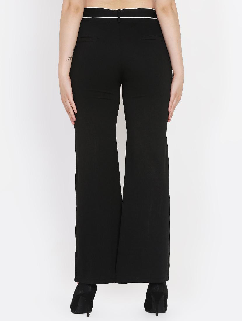 tie front contrast piped trousers - 16323023 - Zoom Image - 3