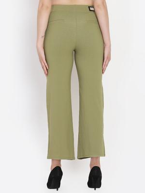 high rise flat front trousers - 16323035 - Standard Image - 3