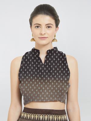 floral printed saree with blouse - 16323253 - Standard Image - 3