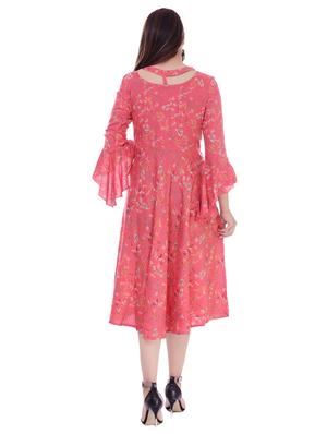 choker neck floral a-line dress - 16323279 - Standard Image - 3