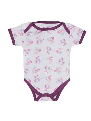 set of 3 purple cotton onesies - 16323516 - Standard Image - 3