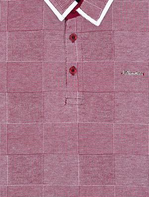 polo neck grid pattern t-shirt - 16324138 - Standard Image - 3
