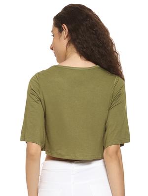 letter printed crop boxy tee - 16324626 - Standard Image - 3