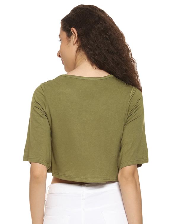 letter printed crop boxy tee - 16324626 - Zoom Image - 3