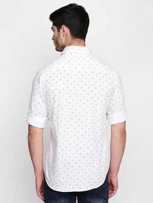 white printed casual shirt - 16324775 - Standard Image - 3