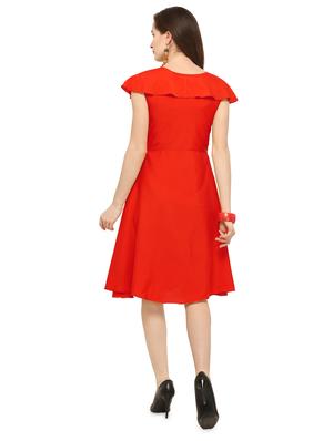 cape sleeved a-line dress - 16325358 - Standard Image - 3
