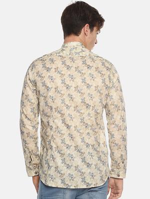 beige printed casual shirt - 16325474 - Standard Image - 3