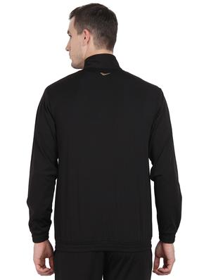 black polyester blend casual jacket - 16325591 - Standard Image - 3