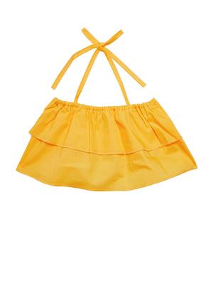 yellow cotton skirt top set - 16327225 - Standard Image - 3
