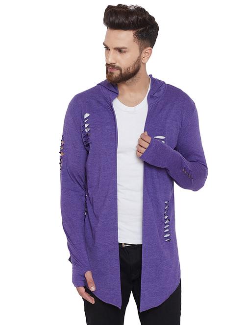 blue ripped shrug - 16327665 - Standard Image - 1